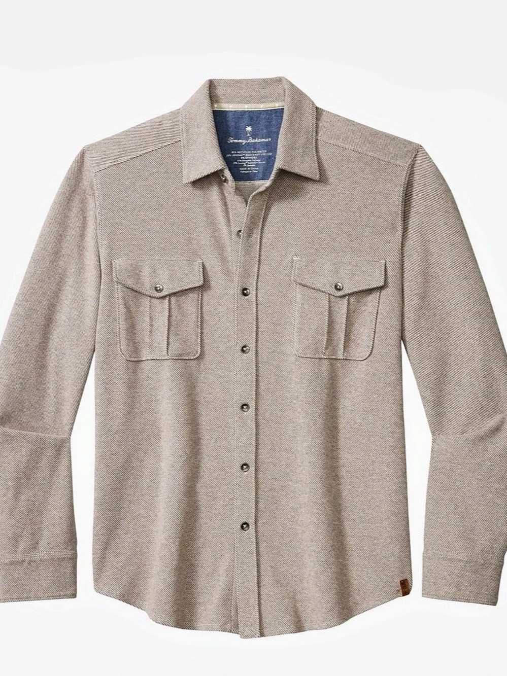 Trophy Club Men's Geometric Button Down Shirt Gray NWT